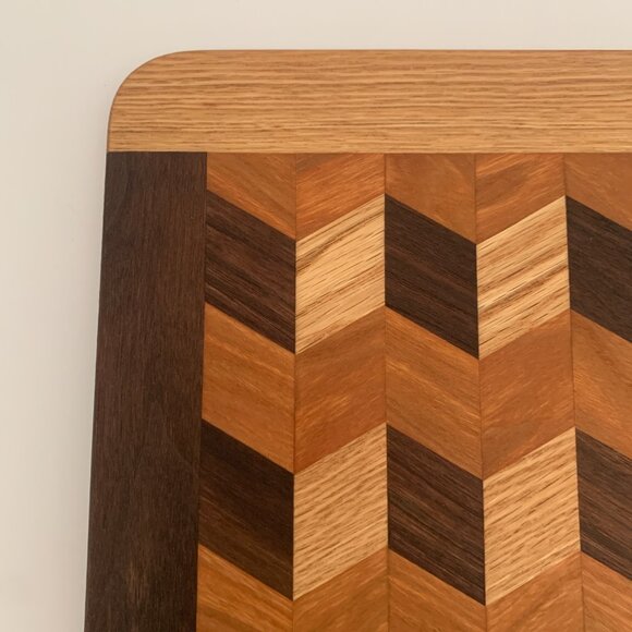 Cutting Board Walnut / Oak / Cherry Hardwoods Hand Crafted Reversible - Picture 3 of 10